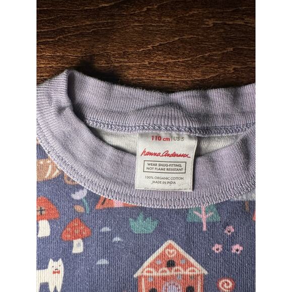 Hanna Andersson Magic Village Long John Set size 110 - Picture 3 of 6